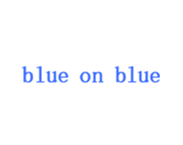 BLUE ON BLUE