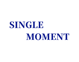 SINGLE MOMENT