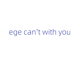 EGE CAN'T WITH YOU